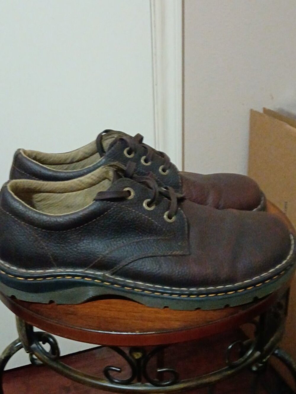 Dr. Martens Mens Ordell Oxford Brown Pebble Leather Size 12 AW004 Shoes Lace Up